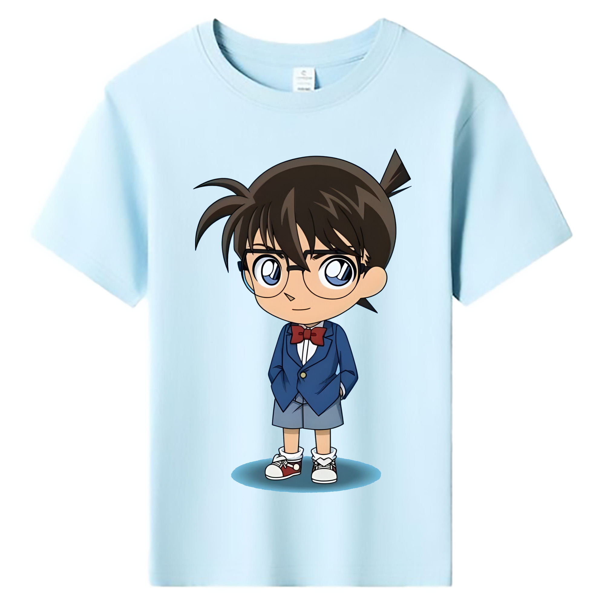 （画像用） 名探偵コナン 江戸川 コナン Detective Conan Conan Edogawa 綿100％キッズTシャツ（フロントプリント）
